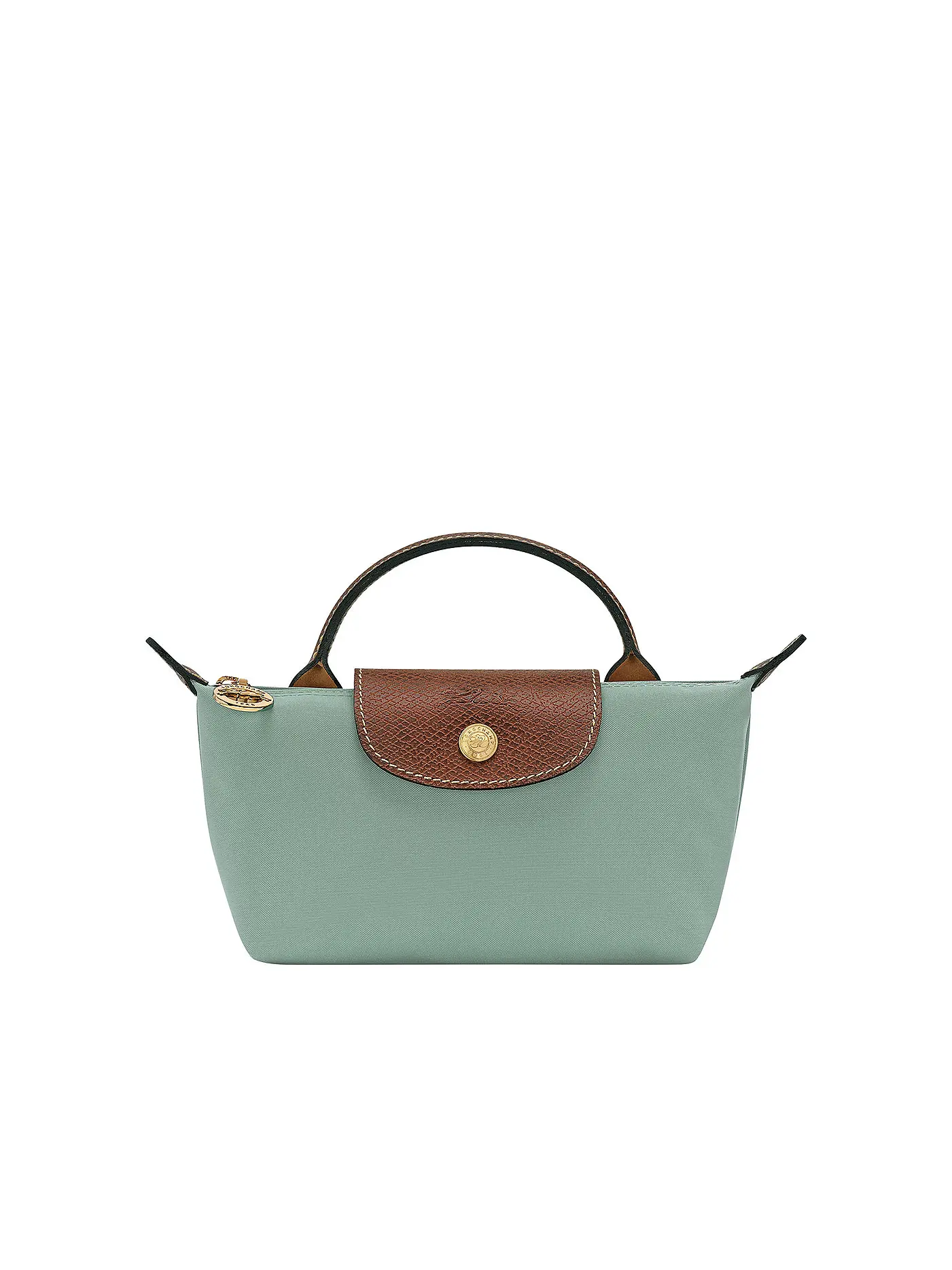 LONGCHAMP | Le Pliage Original Pochette mit Henkel, Navy | grün